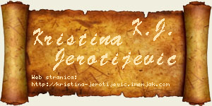 Kristina Jerotijević vizit kartica